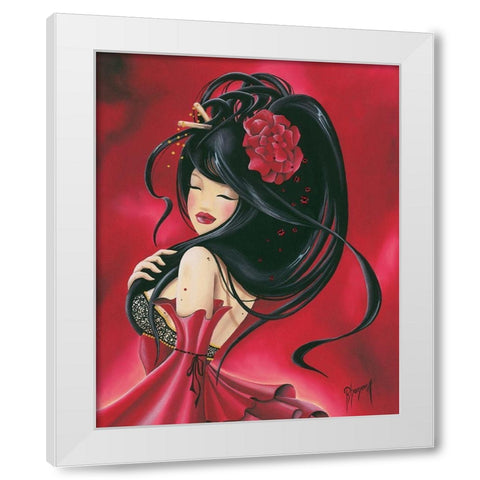 Preciously Lilou White Modern Wood Framed Art Print by Rhumeur, Aurelie