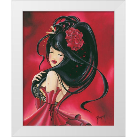 Preciously Lilou White Modern Wood Framed Art Print by Rhumeur, Aurelie