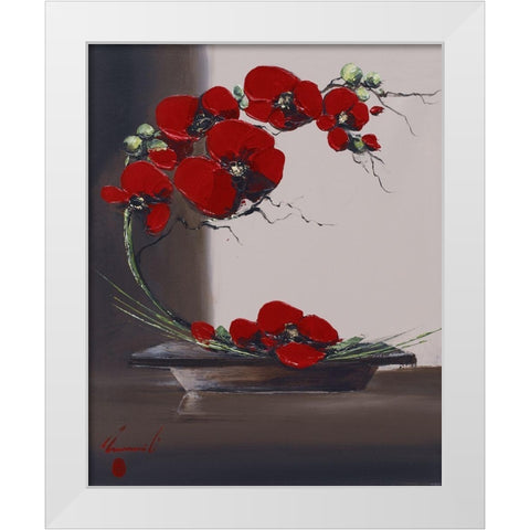 Panache dorchideÂ´es I White Modern Wood Framed Art Print by Tramoni, Oliver