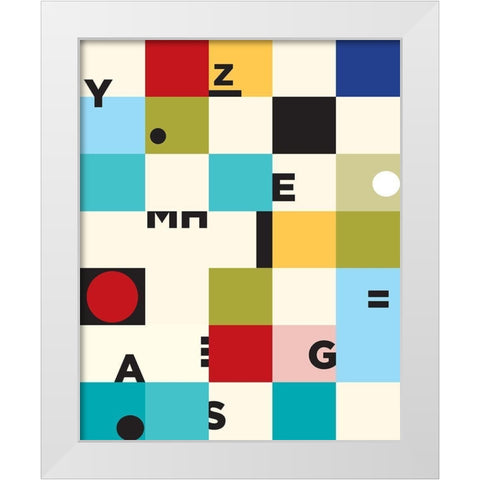 Constructivisme White Modern Wood Framed Art Print by Braun Studio
