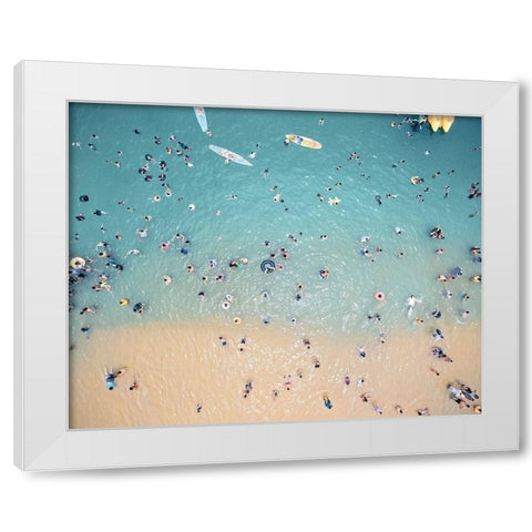 Au bain White Modern Wood Framed Art Print by Braun Studio