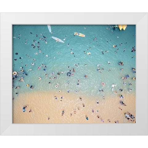 Au bain White Modern Wood Framed Art Print by Braun Studio