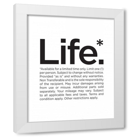 Life White Modern Wood Framed Art Print by Braun Studio