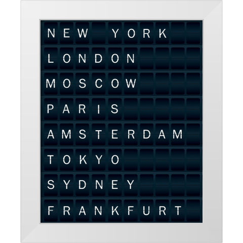 Airport White Modern Wood Framed Art Print by Braun Studio