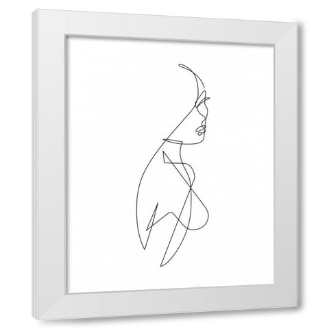 Angel face White Modern Wood Framed Art Print by Braun Studio