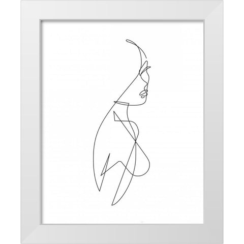 Angel face White Modern Wood Framed Art Print by Braun Studio
