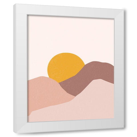 Terre de Feu I White Modern Wood Framed Art Print by BRAUN Studio