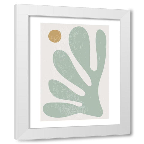 Feuille 3 White Modern Wood Framed Art Print by BRAUN Studio