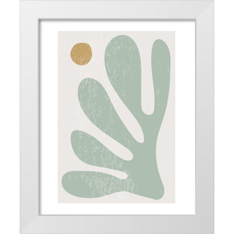 Feuille 3 White Modern Wood Framed Art Print by BRAUN Studio