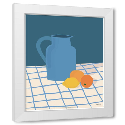 Dubussy - Jus vitamine White Modern Wood Framed Art Print by Dubussy