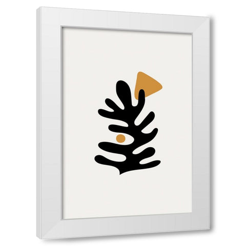 Braun Studio - Feuille abstraite White Modern Wood Framed Art Print by Braun Studio