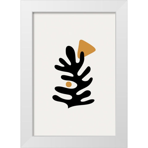Braun Studio - Feuille abstraite White Modern Wood Framed Art Print by Braun Studio