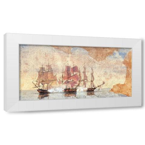 Saint-Nazaire White Modern Wood Framed Art Print by Letestu, Philippe