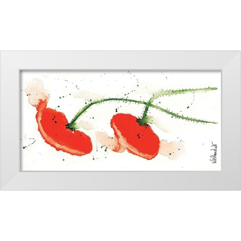 Parade coquelicots I White Modern Wood Framed Art Print by Blanchet, Karl