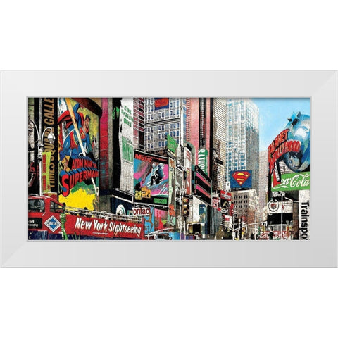 Atom Man White Modern Wood Framed Art Print by Arietti, Fabienne