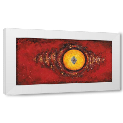 Cercle matiere White Modern Wood Framed Art Print by Arthure