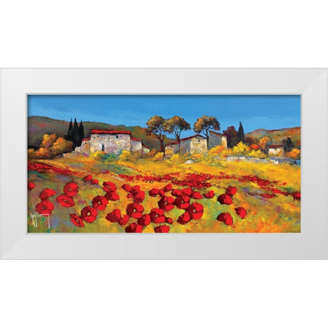 Le Hameau White Modern Wood Framed Art Print by Keiflin, Roger