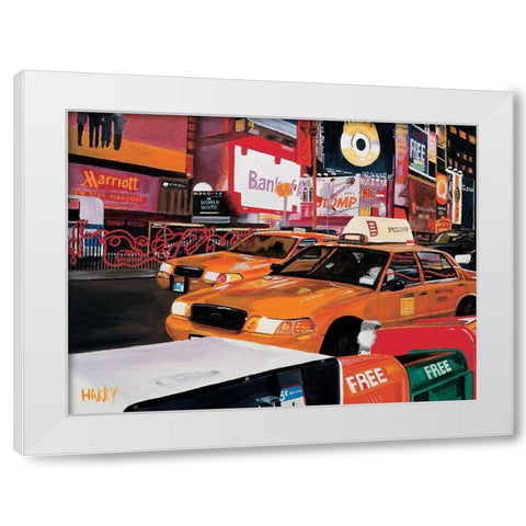 Marriott White Modern Wood Framed Art Print by Toque, Harry