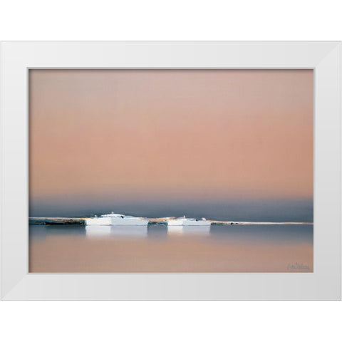 Reflets du matin White Modern Wood Framed Art Print by Doutreleau