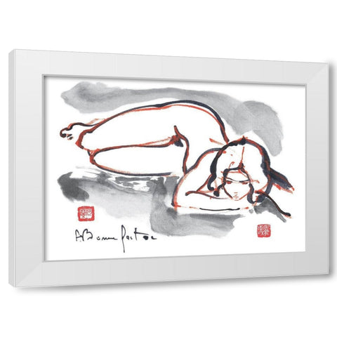 Loeren White Modern Wood Framed Art Print by Bonnefoit, Alain