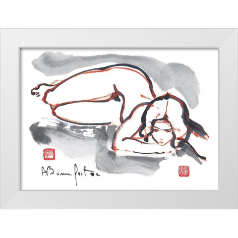 Loeren White Modern Wood Framed Art Print by Bonnefoit, Alain