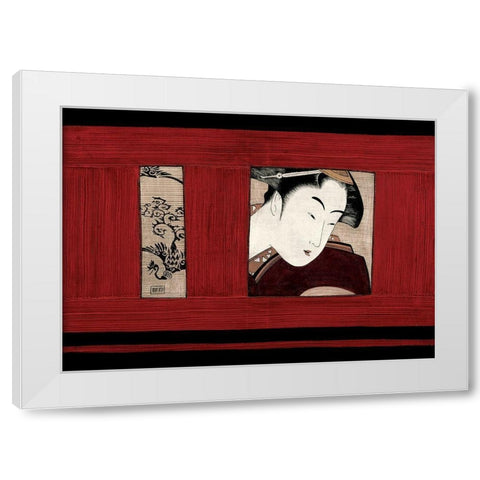La femme au dragon White Modern Wood Framed Art Print by Aubert, Sylvie
