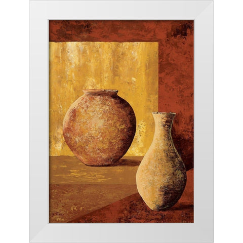 Terra cotta II White Modern Wood Framed Art Print by Flaud, Beatriz