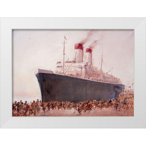 Embarquement I White Modern Wood Framed Art Print by Letestu, Yann
