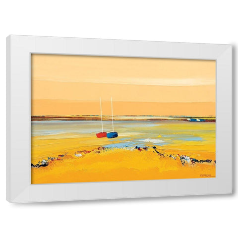 Tendrement White Modern Wood Framed Art Print by Eurgal, Christian