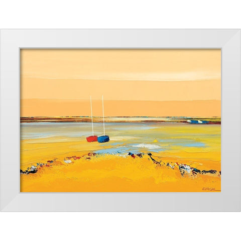 Tendrement White Modern Wood Framed Art Print by Eurgal, Christian