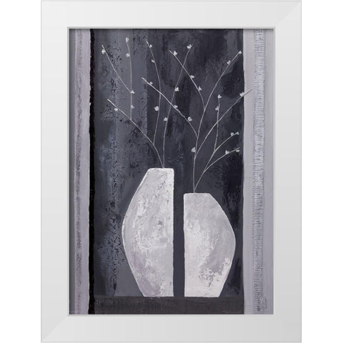 Contraste I White Modern Wood Framed Art Print by Romanelli, Karine