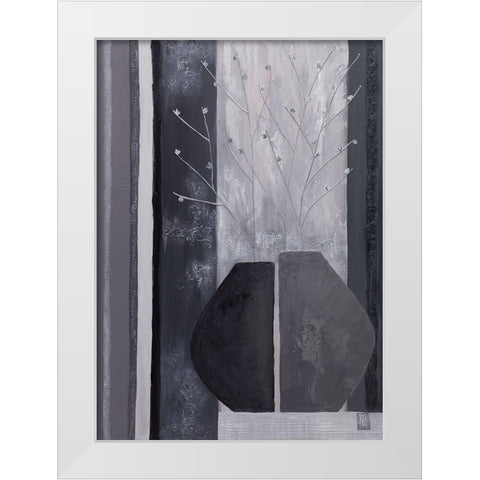 Contraste II White Modern Wood Framed Art Print by Romanelli, Karine