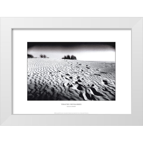 Traces dunaires White Modern Wood Framed Art Print by Bazin, Emmanuel