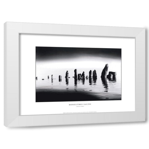 Monolithes salins White Modern Wood Framed Art Print by Bazin, Emmanuel