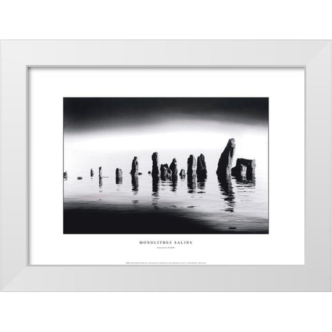 Monolithes salins White Modern Wood Framed Art Print by Bazin, Emmanuel