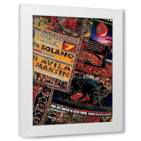 Duelo White Modern Wood Framed Art Print by Ortega, Guillaume