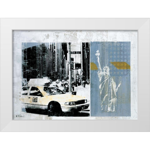 Liberty White Modern Wood Framed Art Print by Allard, Daniele