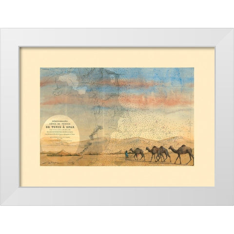 Sfax Tunisie White Modern Wood Framed Art Print by Letestu, Philippe