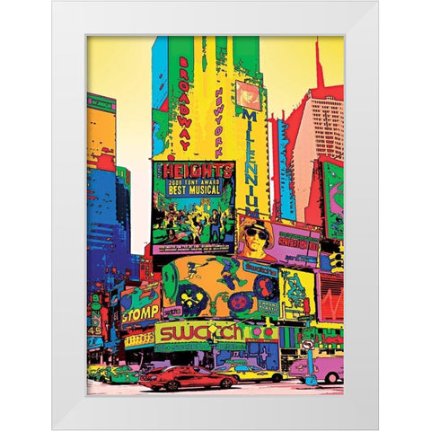 Millenium NYC White Modern Wood Framed Art Print by Potron, Geraldine