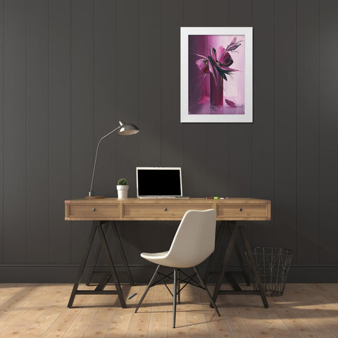 Envol  White Modern Wood Framed Art Print by Tramoni, Oliver