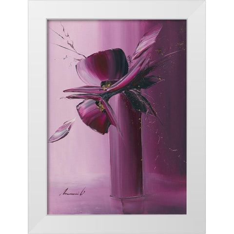 Petales White Modern Wood Framed Art Print by Tramoni, Oliver