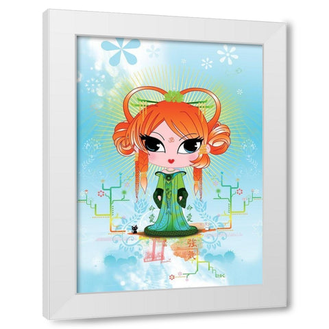 Sweet-KAMALA White Modern Wood Framed Art Print by DS, Kamala