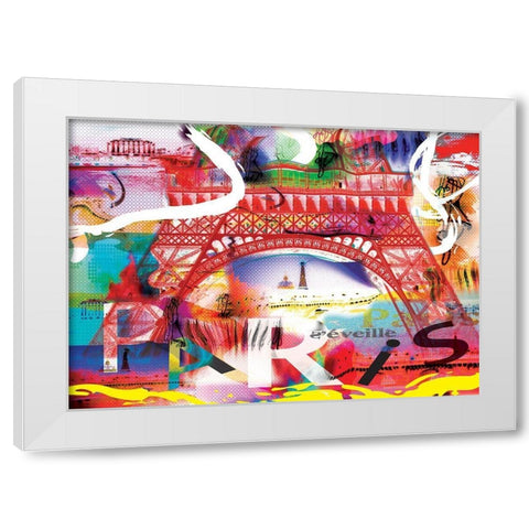 Paris seveille White Modern Wood Framed Art Print by Kaly