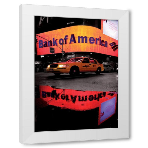 Bank of America  White Modern Wood Framed Art Print by Setboun, Michel
