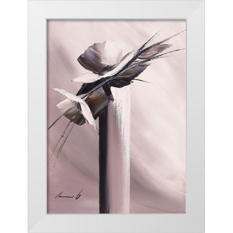 Harmonie en gris I White Modern Wood Framed Art Print by Tramoni, Oliver