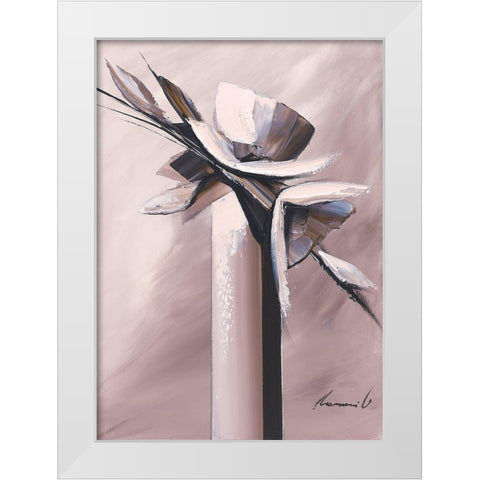 Harmonie en gris II White Modern Wood Framed Art Print by Tramoni, Oliver
