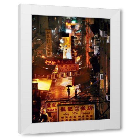 Hong Kong White Modern Wood Framed Art Print by Jacrot, Christophe