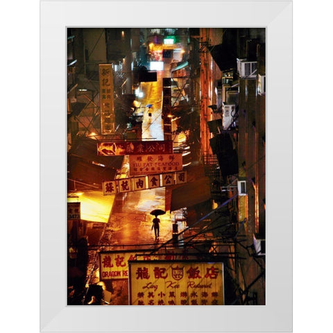 Hong Kong White Modern Wood Framed Art Print by Jacrot, Christophe