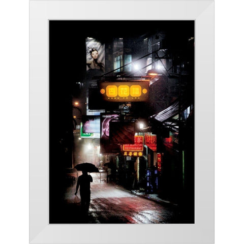 Nuit de Chine White Modern Wood Framed Art Print by Jacrot, Christophe