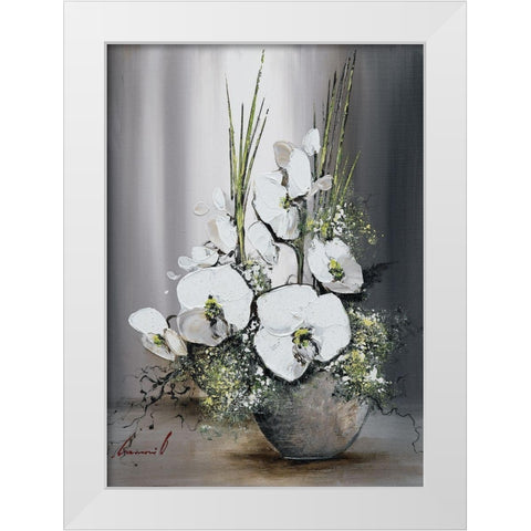 Univers dorchide es blanches I White Modern Wood Framed Art Print by Tramoni, Oliver